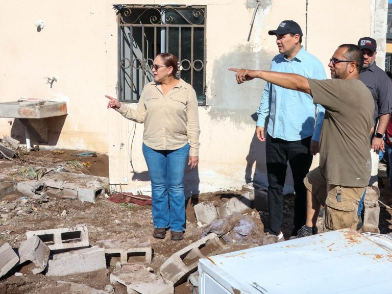Acciones de atención y apoyo tras intensas lluvias en Sonora
